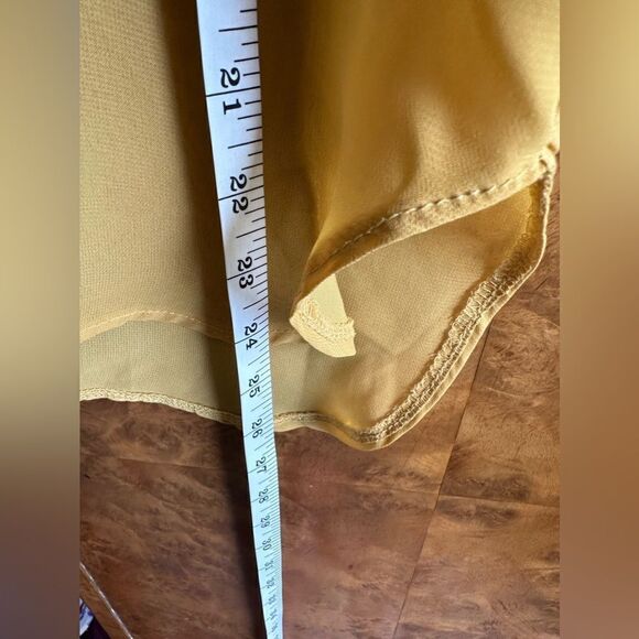 Sheer mustard yellow blouse - Picture 6 of 7